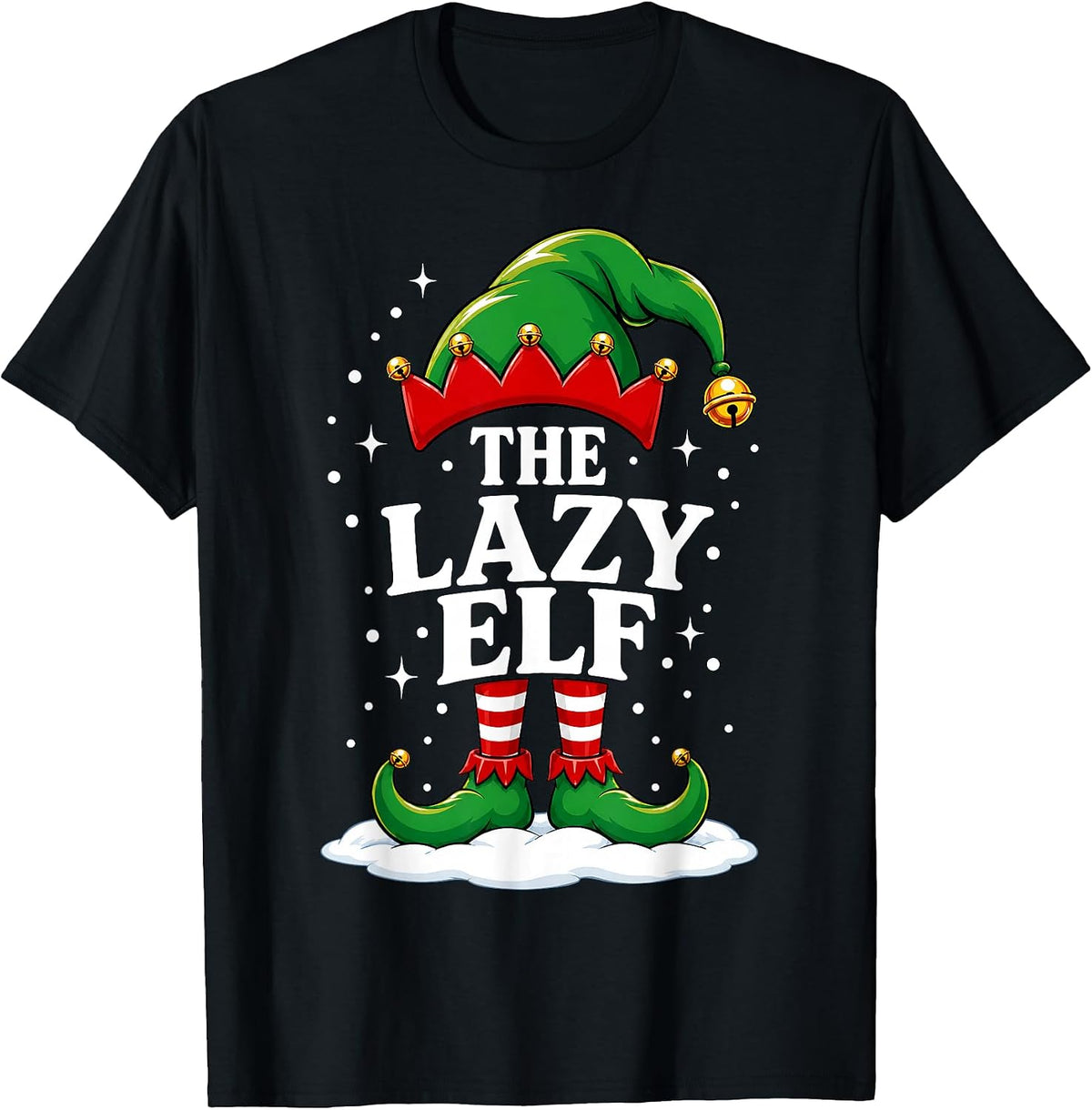 Lazy Elf Christmas Matching Family Group Festive Xmas T-Shirt