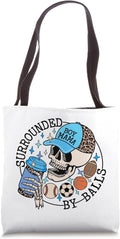 Surrounded By Balls Skeleton Coffee Mom Of Boy Tee