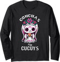 Conchas and Cucuys Mexican Halloween Concha Costume Long Sleeve T-Shirt