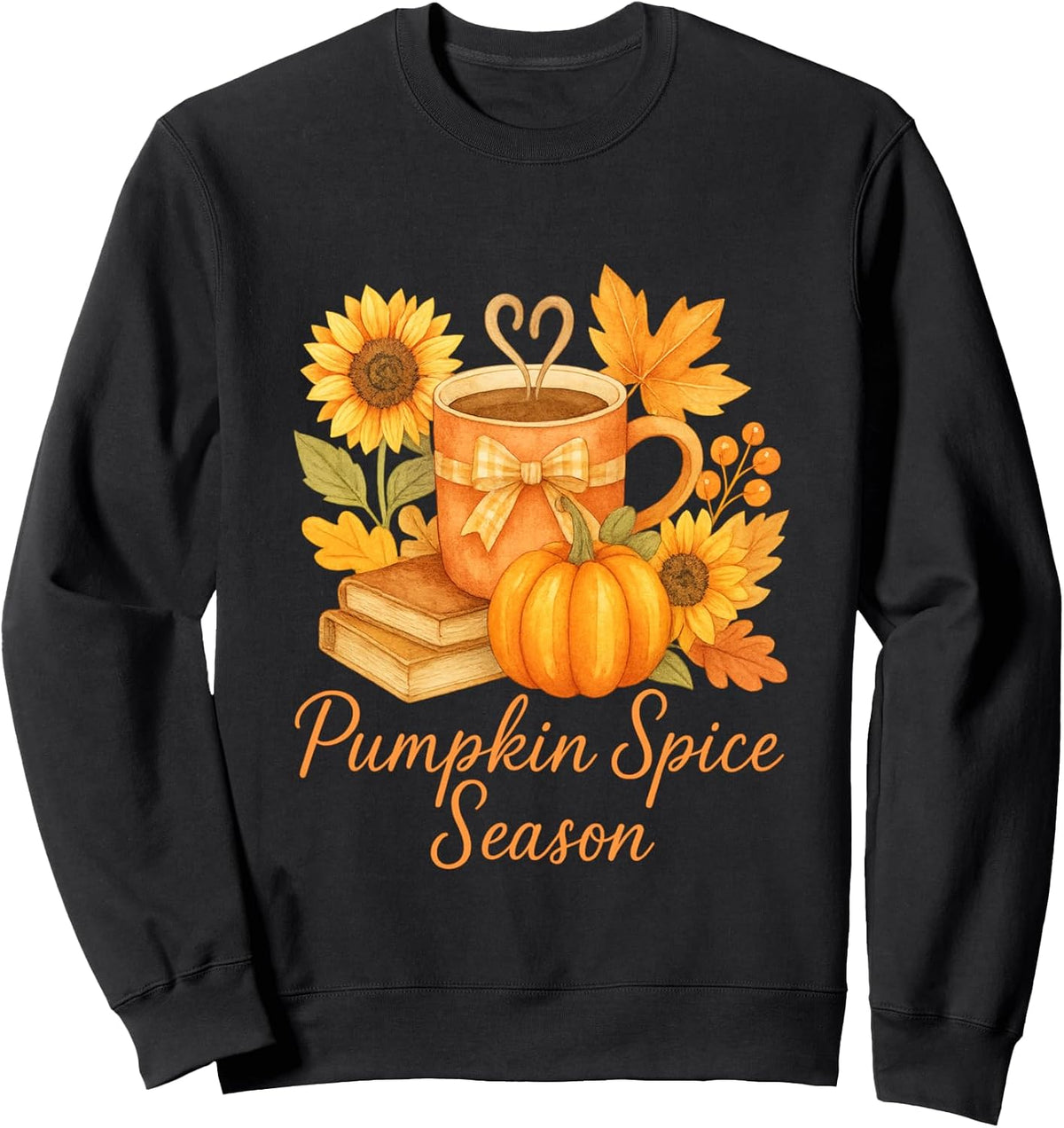 Pumpkin Spice Autumn Season Fall Coffee Design Sweatshirt
