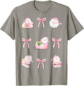 Christmas Coquette Pink Santa Bow Ribbons T-Shirt
