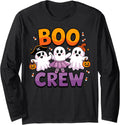 Boo Crew Cute Halloween Ghosts Matching Family Outfit Long Sleeve T-Shirt