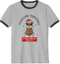 Pawsome Christmas Official Christmas Snuggler Ringer Tee – Funny Dog Holiday T-Shirt for Pet Lovers