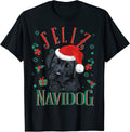 Feliz Navidog Black Labrador Retriever Lab Dog Pun Christmas T-Shirt for Men Women Kids