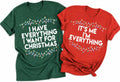 Christmas Matching Couples T-Shirts His and Hers Holiday Matching Shirts Christmas Family Pajamas Tee Top