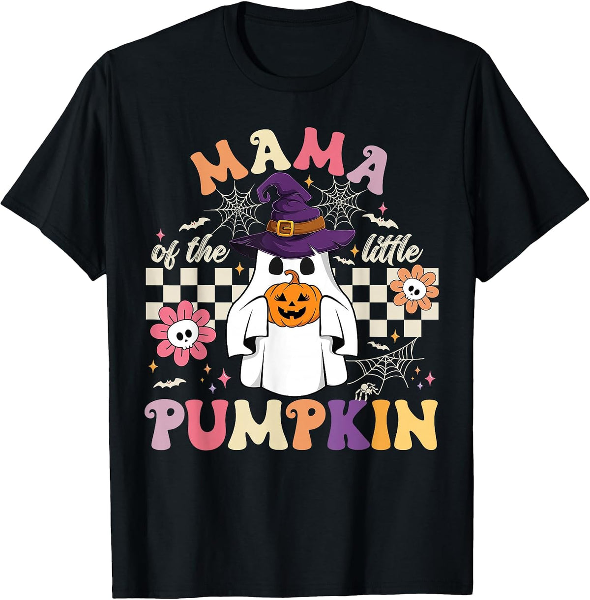 Mama of The Little Pumpkin Halloween Spooky Ghost T-Shirt