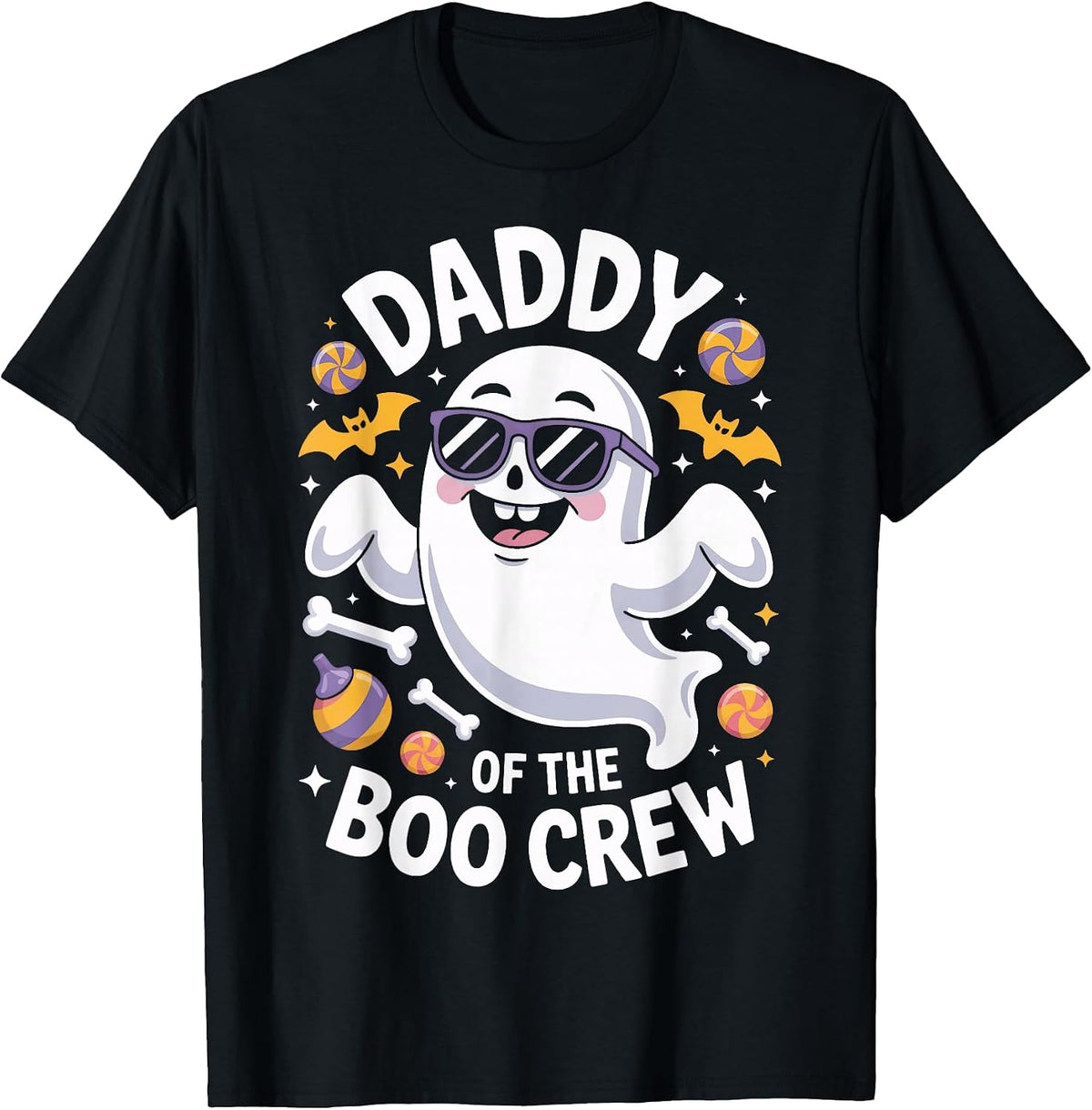 Chillin Ghost Daddy of The Boo Crew Halloween Fun T-Shirt