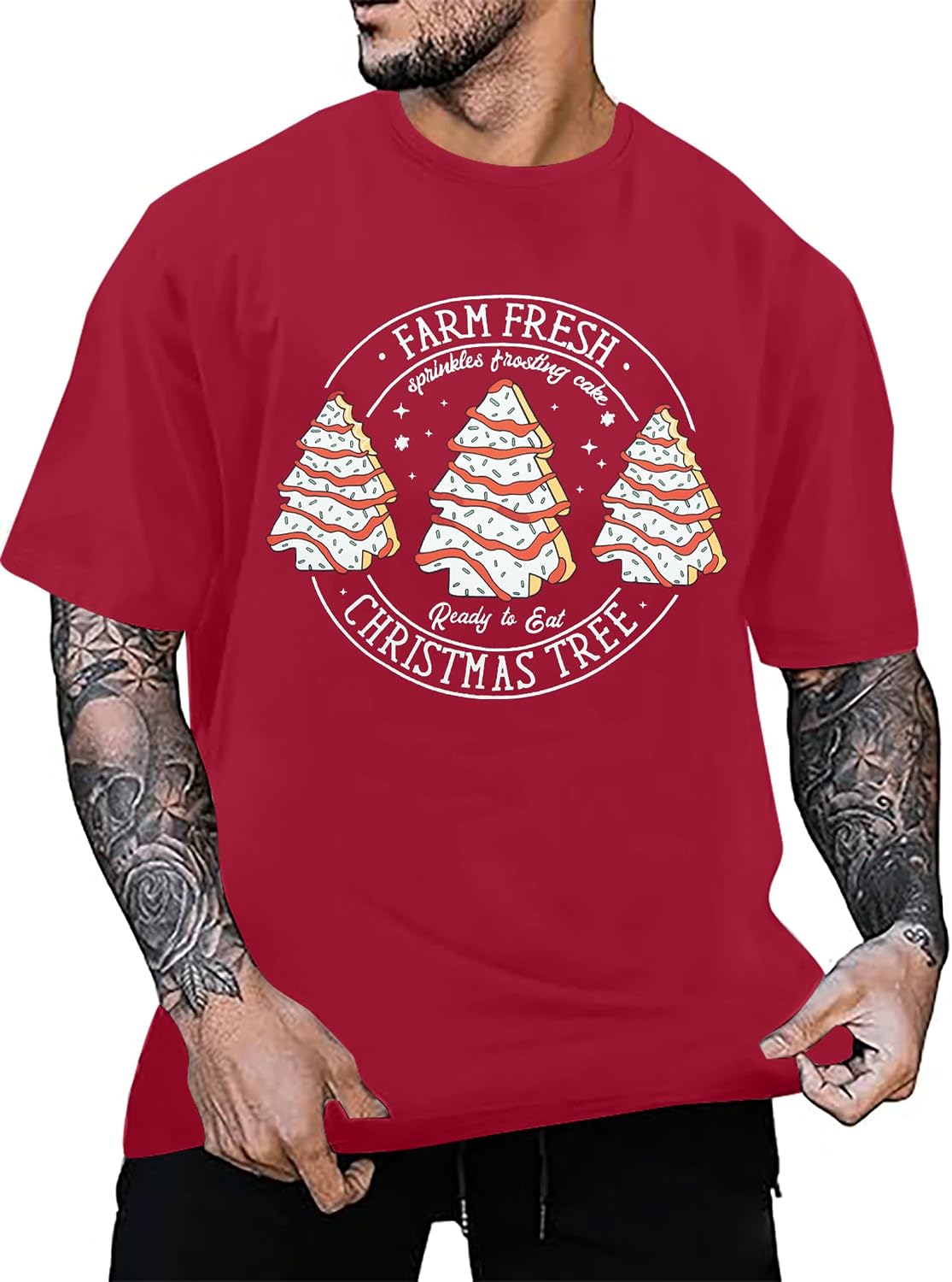 Merry Christmas Tshirt for Men Christmas Tree Shirt Xmas Graphic