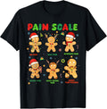 Pain Scale Funny Gingerbread Man Christmas Nurse Holiday T-Shirt