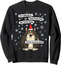 Funny Cat Christmas Carol Meme Merch Santa Hat Kitty Kitten Sweatshirt