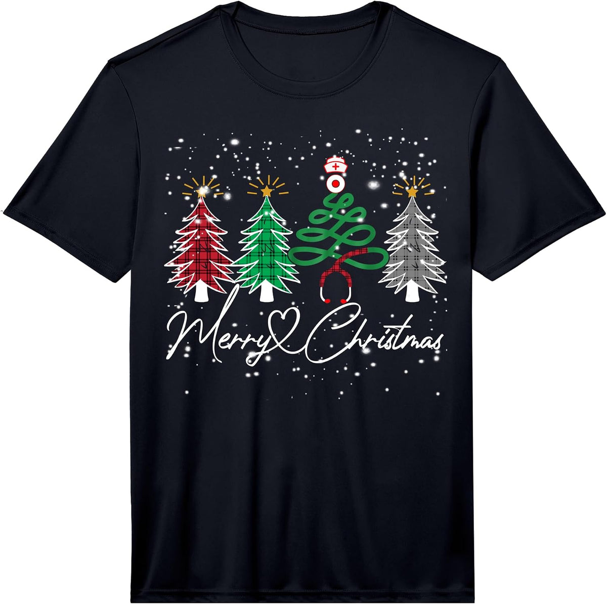 Nurse Christmas Tree Stethoscope RN LPN Scrub Nursing X-mas Performance T-Shirt