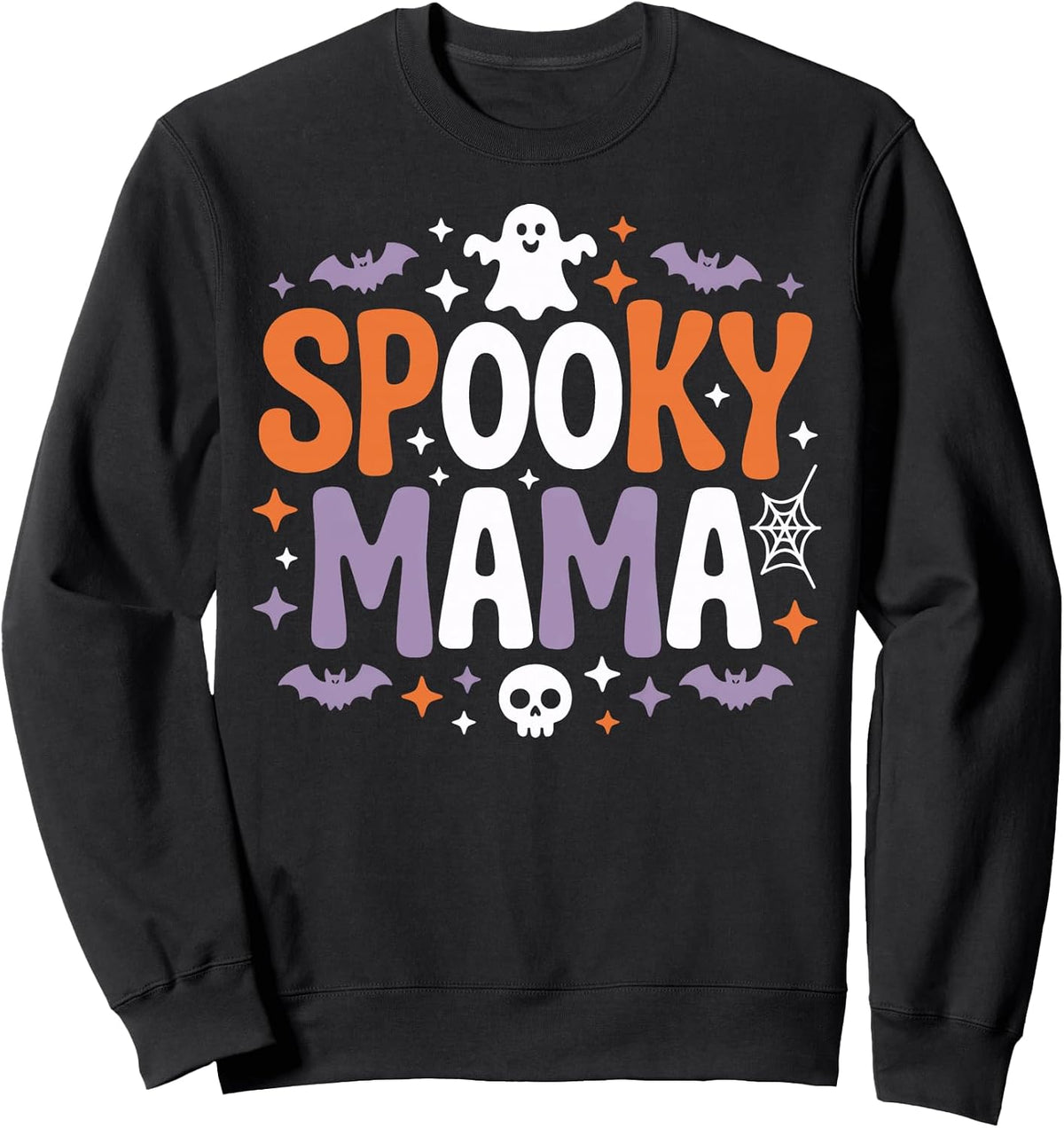 Spooky Mama For Moms Who Love Ghosts Bats And Autumn Fun Sweatshirt