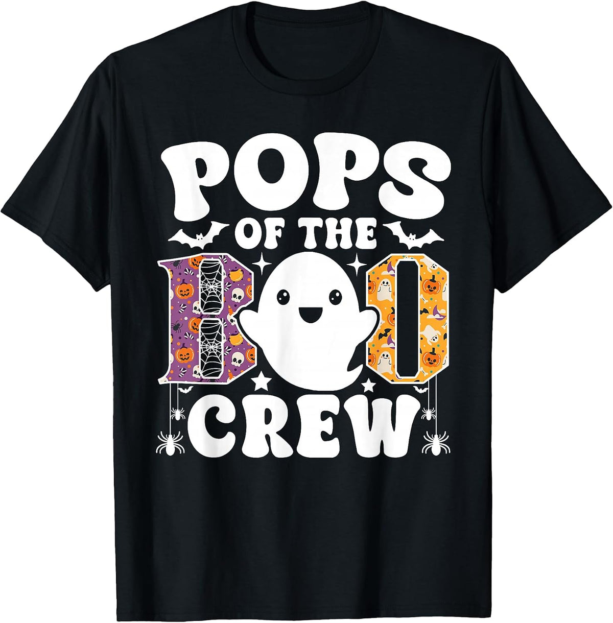 Pops of The Boo Crew Funny Halloween Family Matching T-Shirt