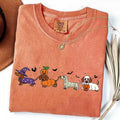 Comfort Colors® Dachshund Halloween Shirt, Cute Ghost Dog Tee, Funny Spooky Season Graphic, Retro Fall Dachshund Costume Sweatshirt,