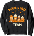 Pumpkin Spice Team Fall Drinks Halloween Autumn Sweatshirt