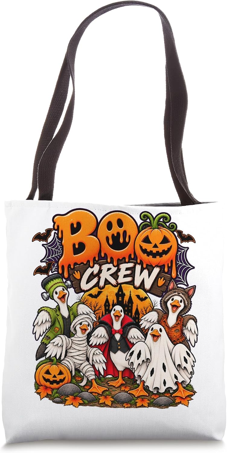 Goose Boo Crew Halloween Matching Family Monster Group Tote Bag