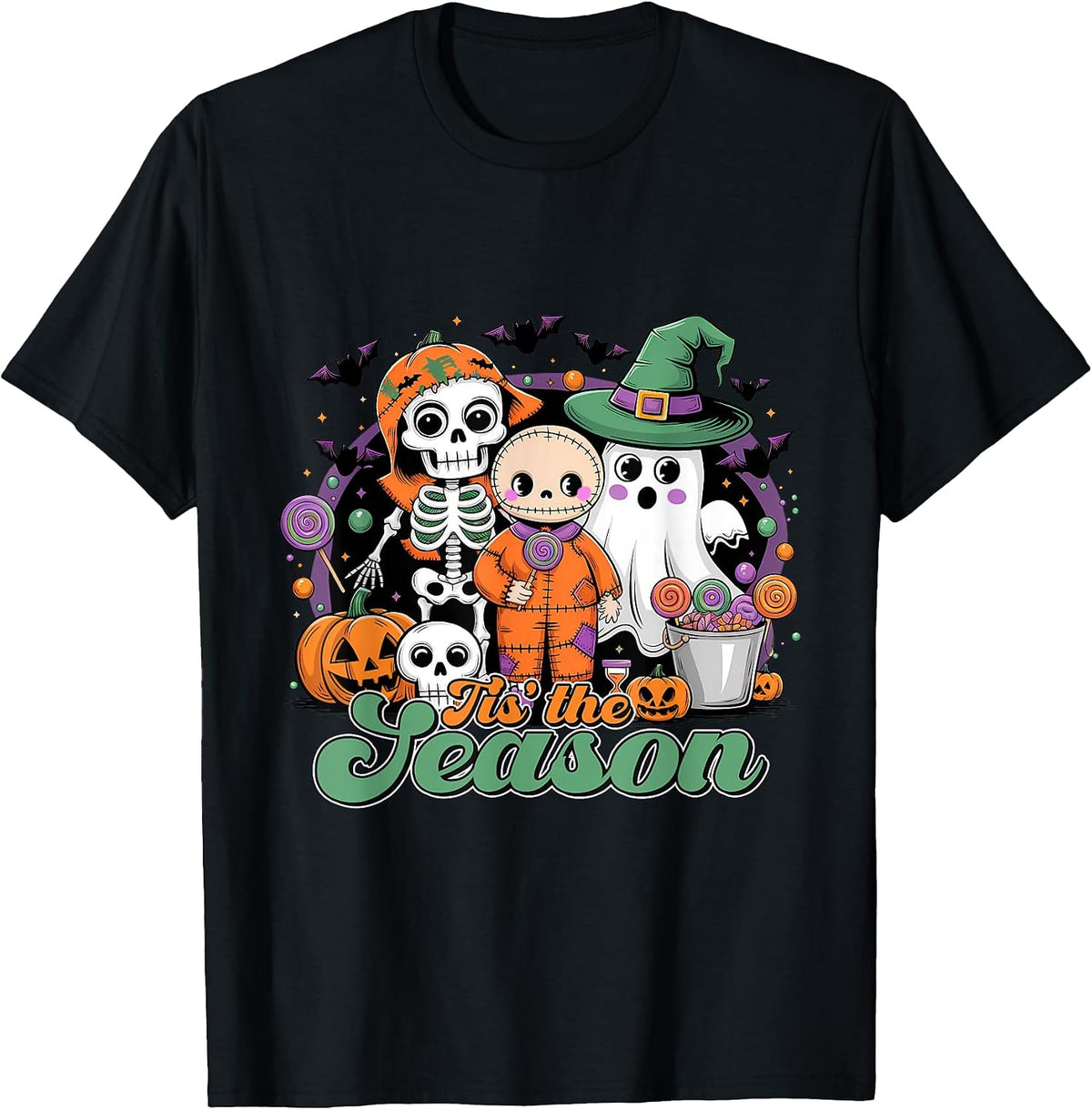 Halloween Squad Shirt Skeleton Ghost Pumpkin Trick Treat T-Shirt