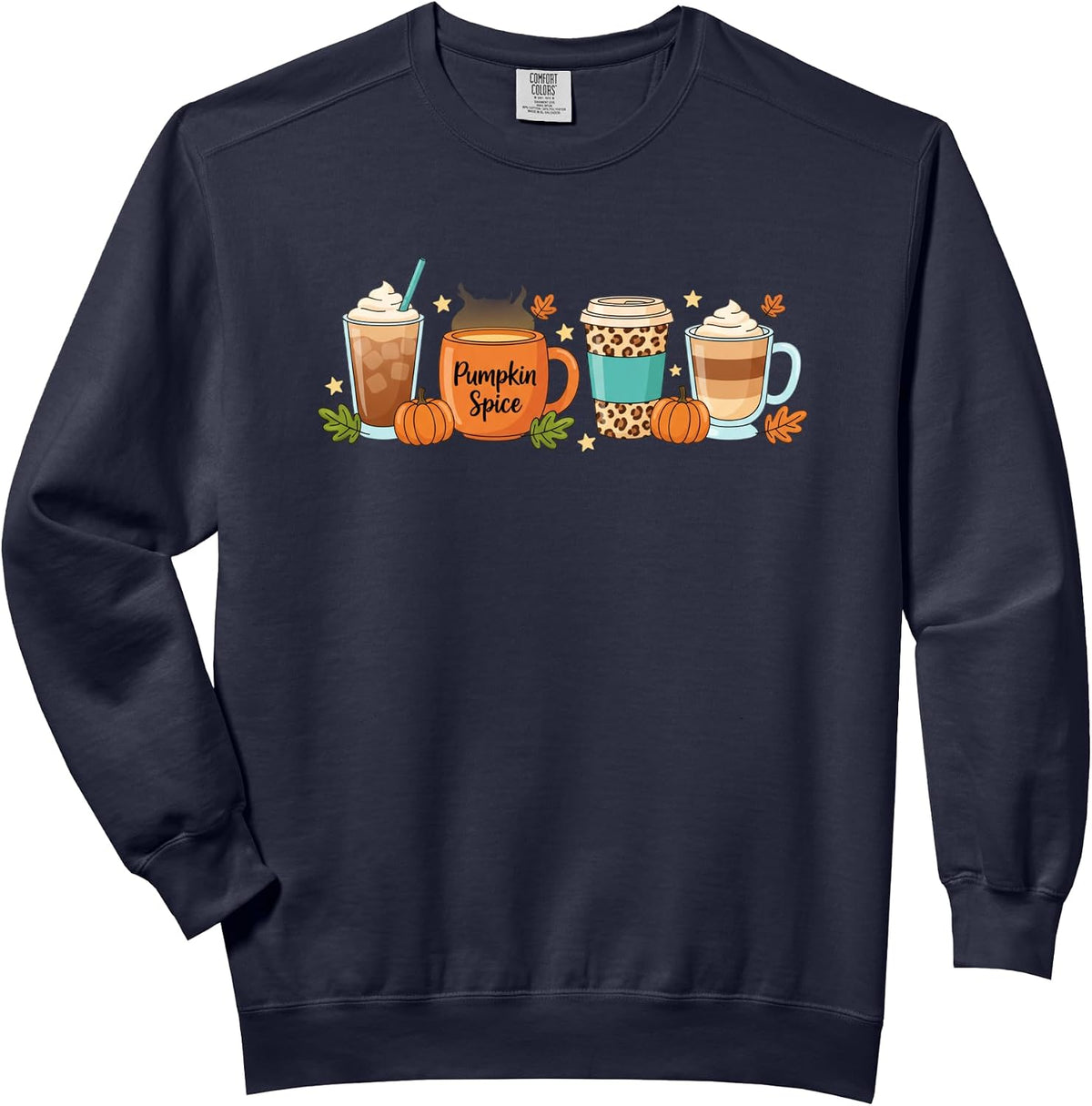 Halloween Pumpkin Spice Coffee Lovers Fall Pumpkin Season Comfort Colors Adult Sweatshirt
