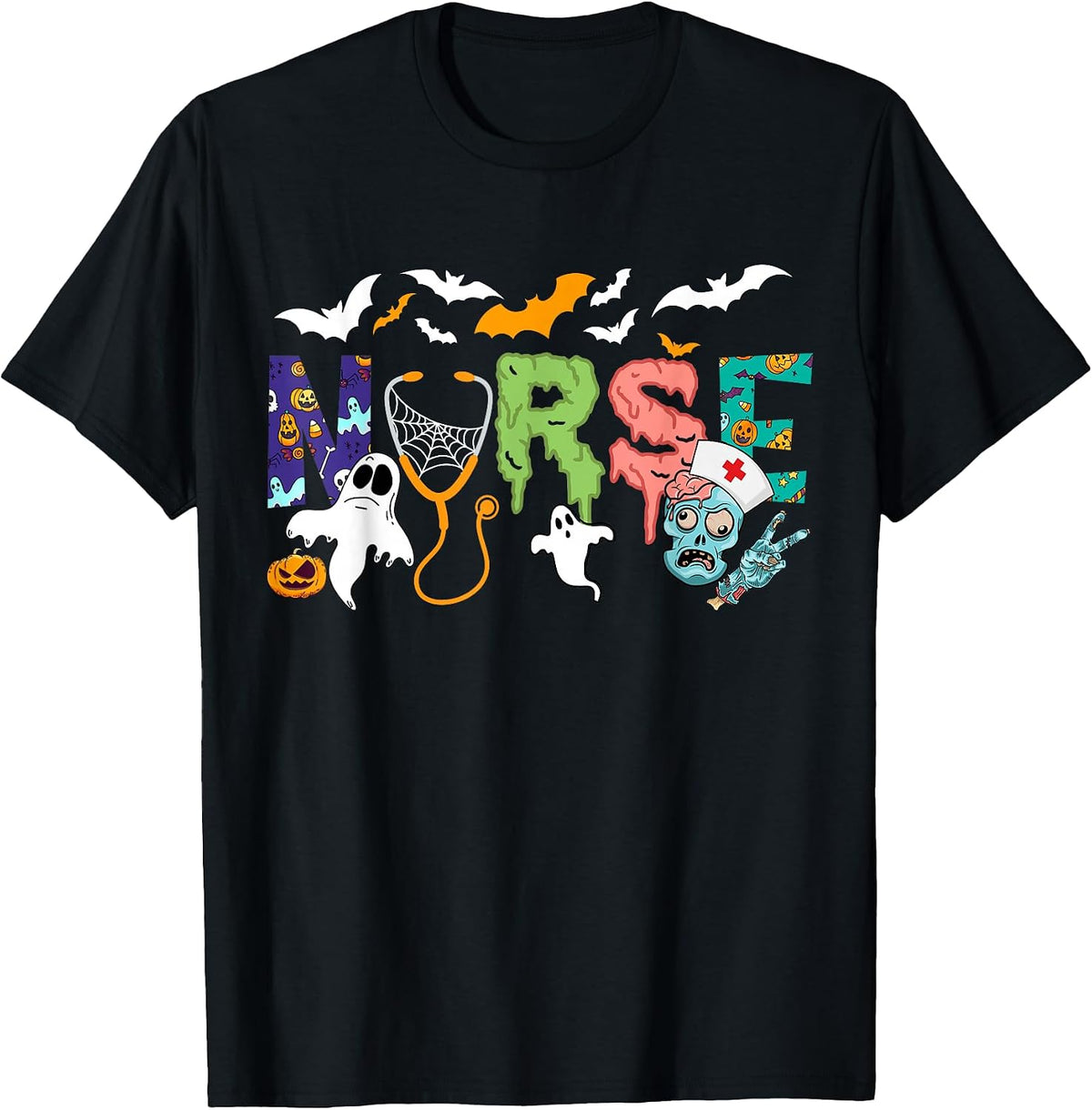 Nurse Halloween shirts for women men ghost