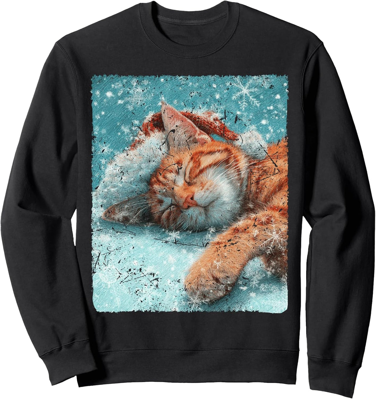 Mens Christmas Cat Sweatshirt