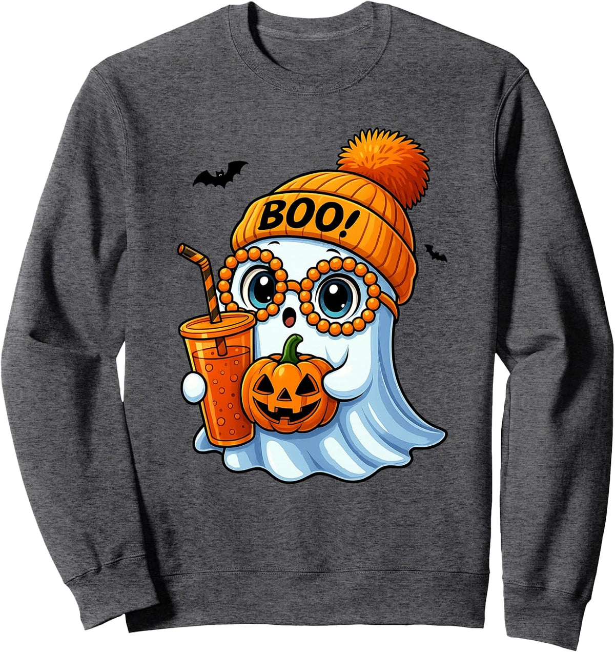 Cute Ghost Coffee Halloween - Pumpkin Spice Latte Fall Ghost Sweatshirt