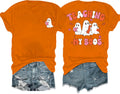 Halloween Shirts for Women Cute Ghost Pumpkin Graphic Tee Tops