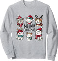 Meowy Christmas Cats – Cute Holiday Cat Lovers Christmas Sweatshirt