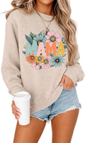 Mama Sweatshirt for WomenCute Mama Letter Print Long Sleeve