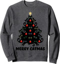 Cat Christmas Tree X-Mas Vacation Kitten Funny Merry Catmas Sweatshirt