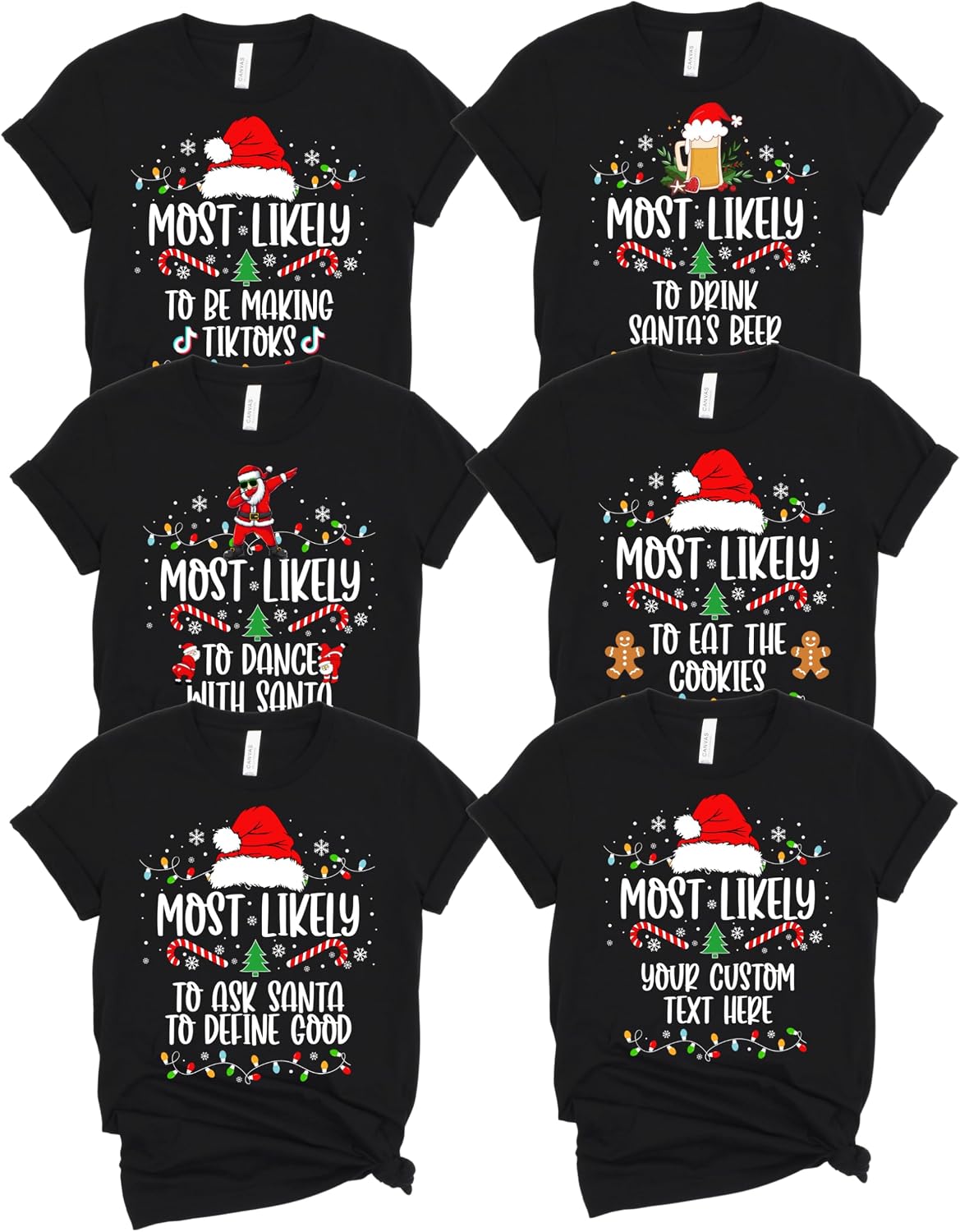Custom Most Likely to Christmas Shirts Funny Family Matching Tees