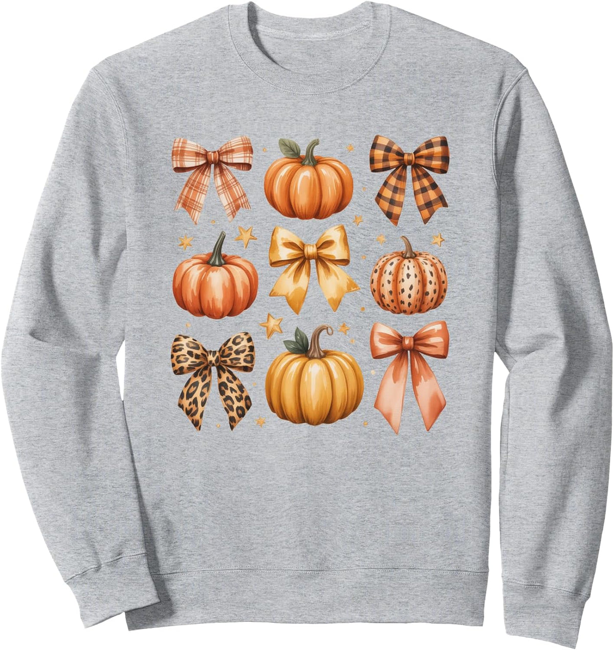 Coquette Fall Vibes Cute Girly Pumpkin Bow Cozy Season Sweatshirt