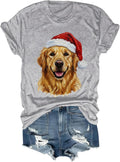 Christmas Golden Retriever Dog Shirt Funny Xmas Dog Lover Tshirt Cute Unisex Tee