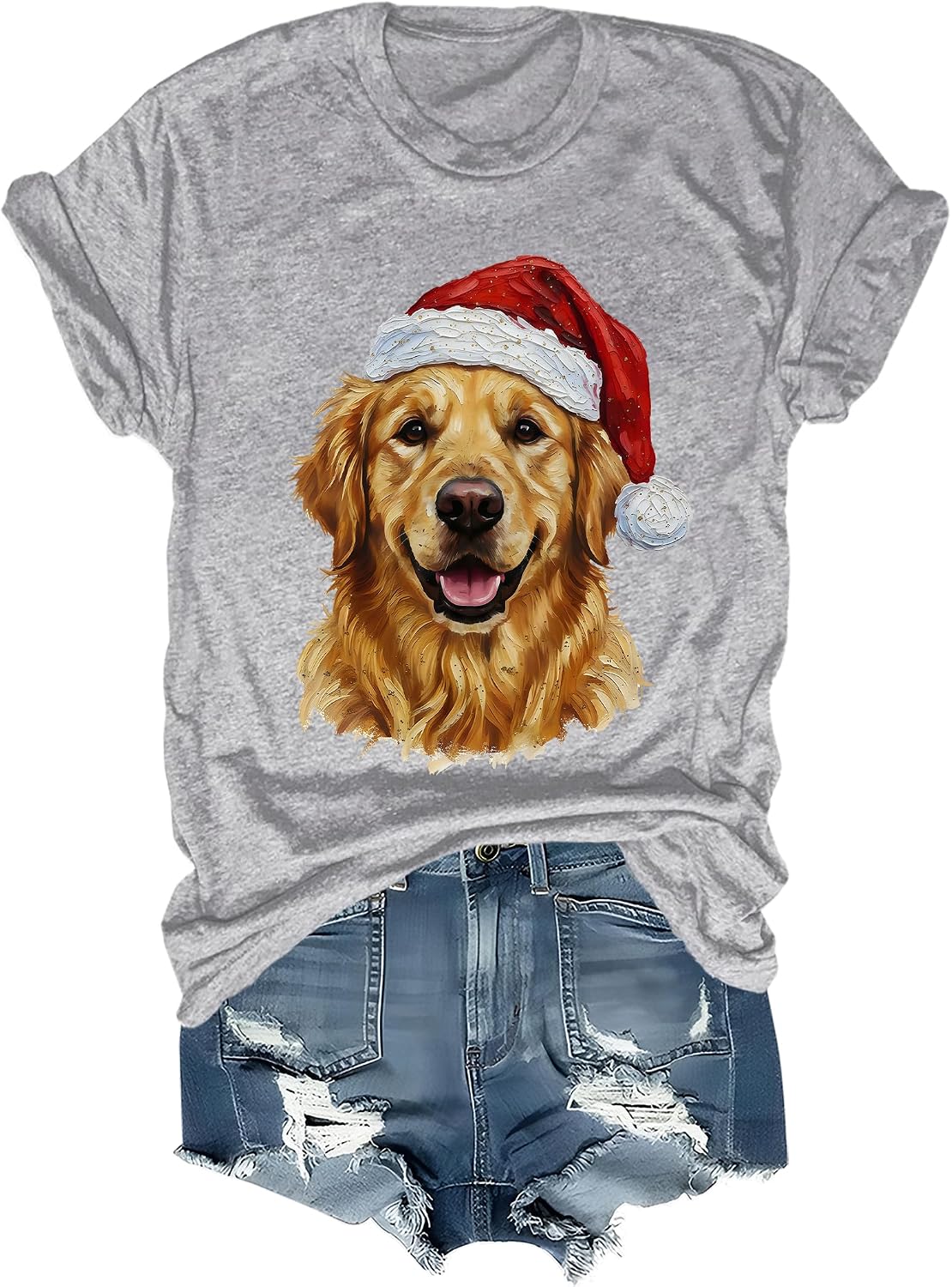 Christmas Golden Retriever Dog Shirt Funny Xmas Dog Lover Tshirt Cute Unisex Tee