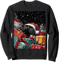 Christmas Cat Black Sweatshirt