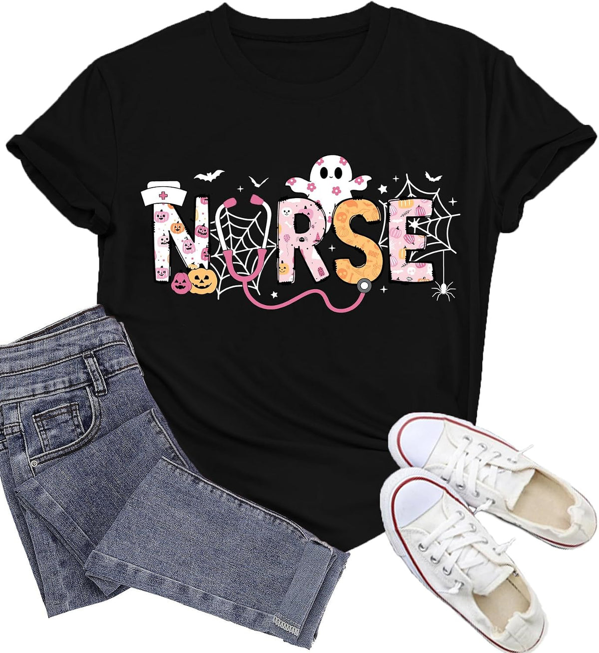 Womens Nurse Shirts School Nurse T-Shirts Nursing Life Tee Tops