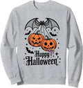 Spooky Season Retro Cherries Pumpkin Happy Halloween Sweatshirt