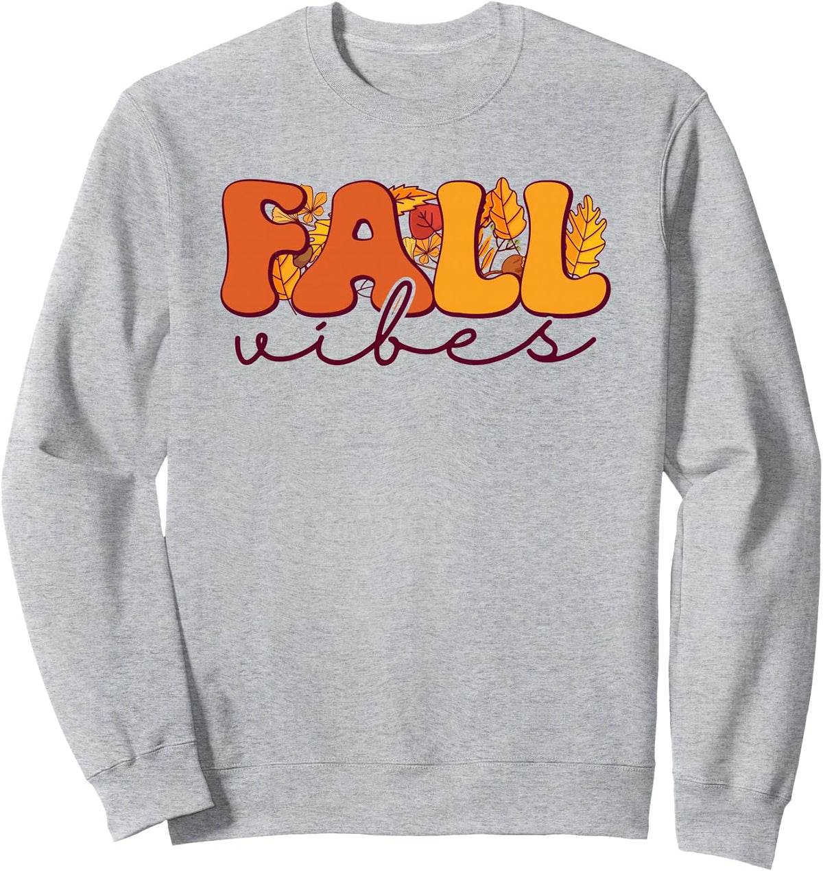 Fall Vibes - Autumn Leaves Cozy Pumpkin Season Sweatshirt
