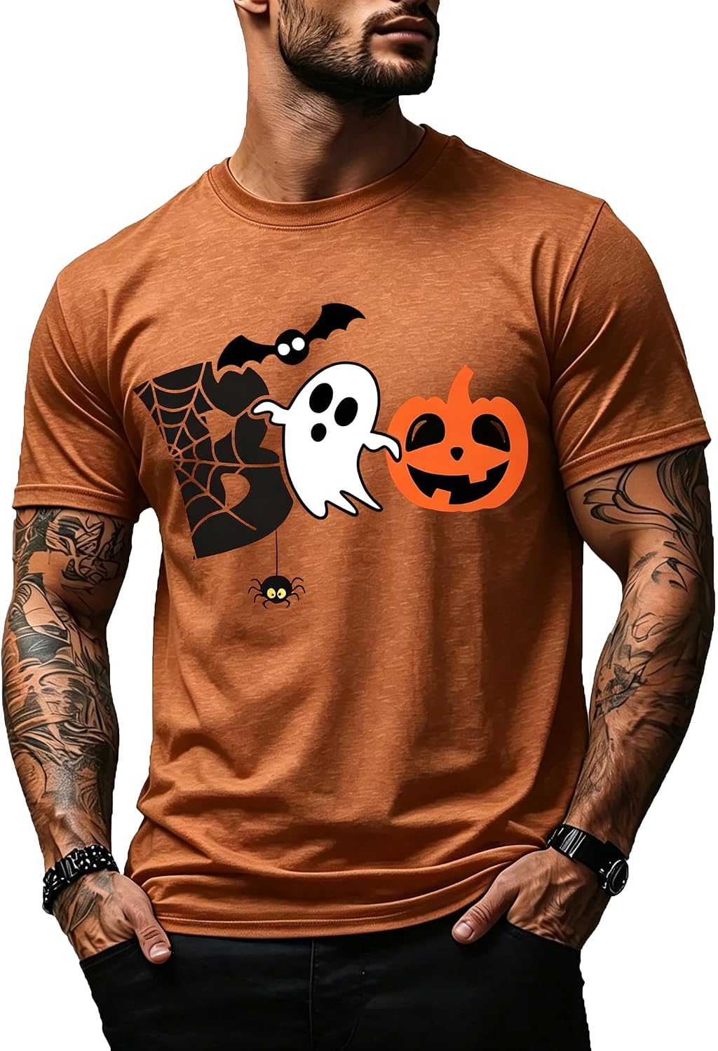 Halloween Boo Shirts Men Funny Halloween Pumpkin Shirt Boo Ghost Shirts