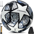 Soccer Ball Size 5,Waterproof PU Leather,Official Match Ball Unisex