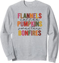 Flannels Pumpkins Bonfires Coffee Fall Vibes Sweatshirt