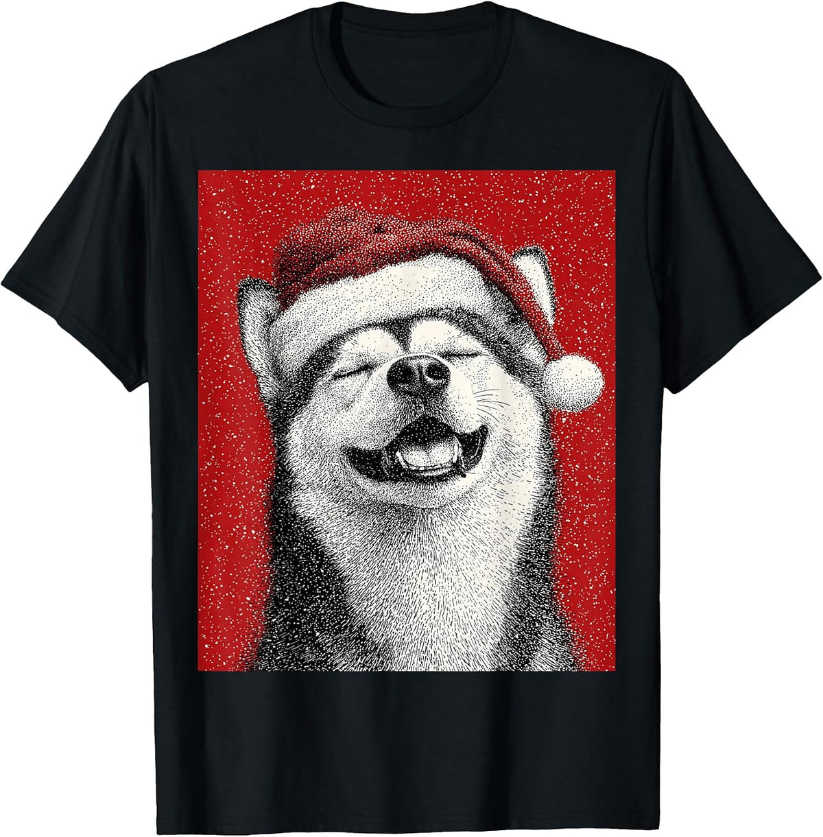 Siberian Husky Christmas Dog T-Shirt
