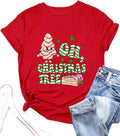 Christmas Shirts for Women Funny Merry Xmas Holiday Short Sleeve T-Shirt Tops