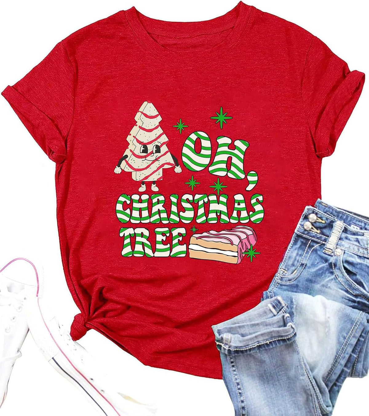 Christmas Shirts for Women Funny Merry Xmas Holiday Short Sleeve T-Shirt Tops