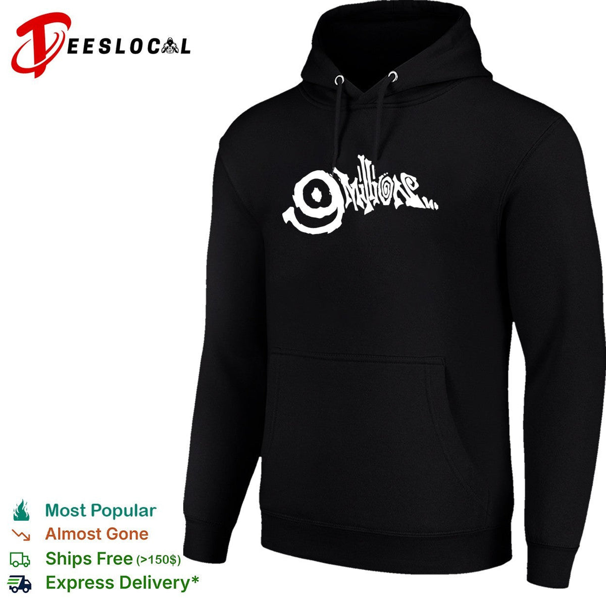 9 Millions graffiti gothic logo dark art shirt Unisex