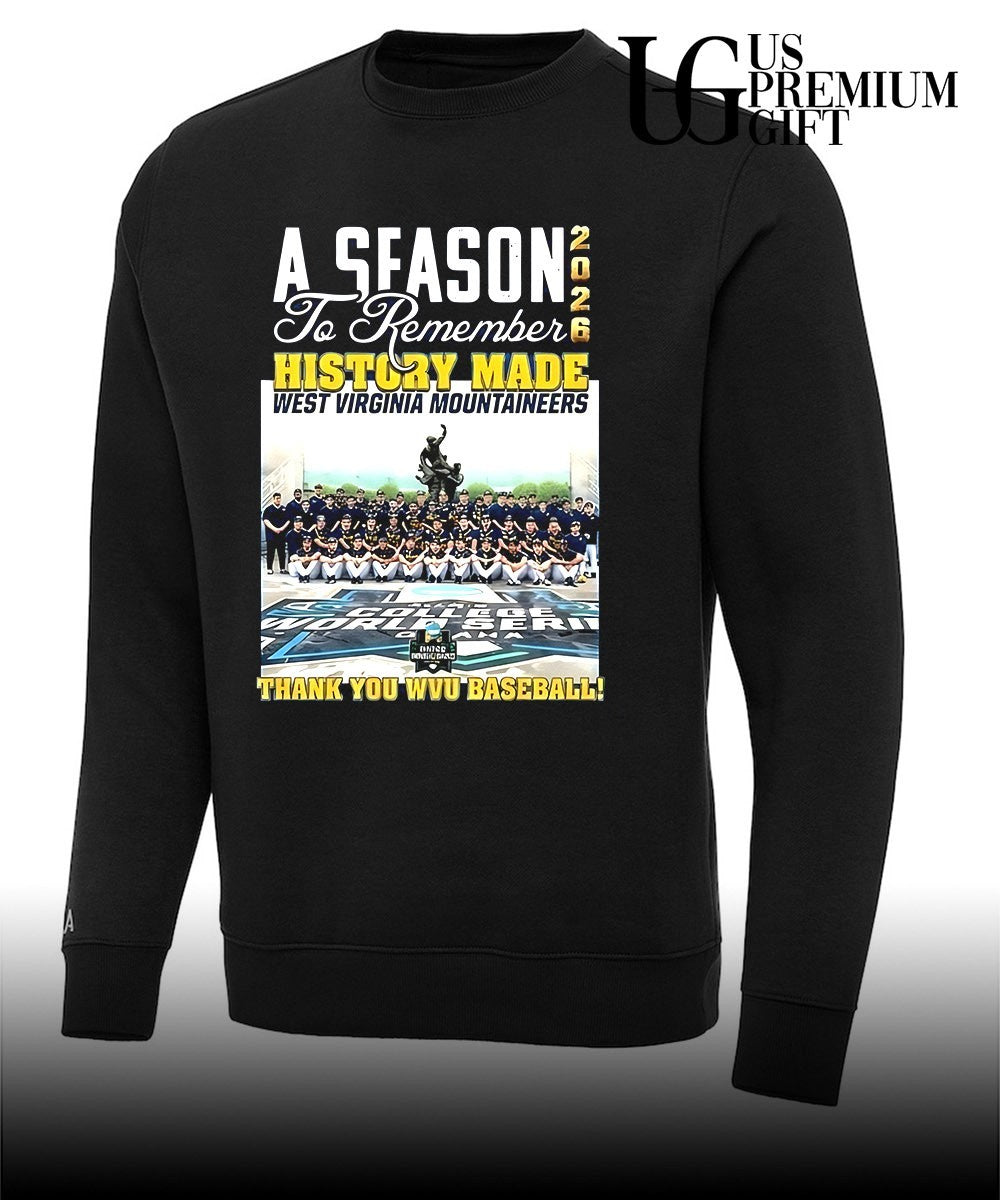 A Season 2026 To Remember History Made West Virginia Mountaineers shirt Unisex