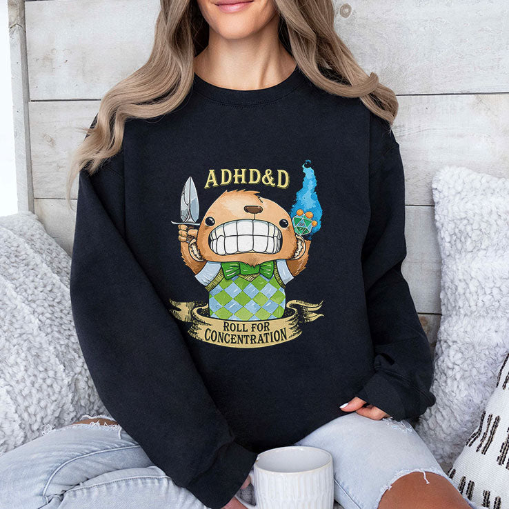 ADHD&D Roll For Concentration Dungeons Dragons T Shirt Unisex