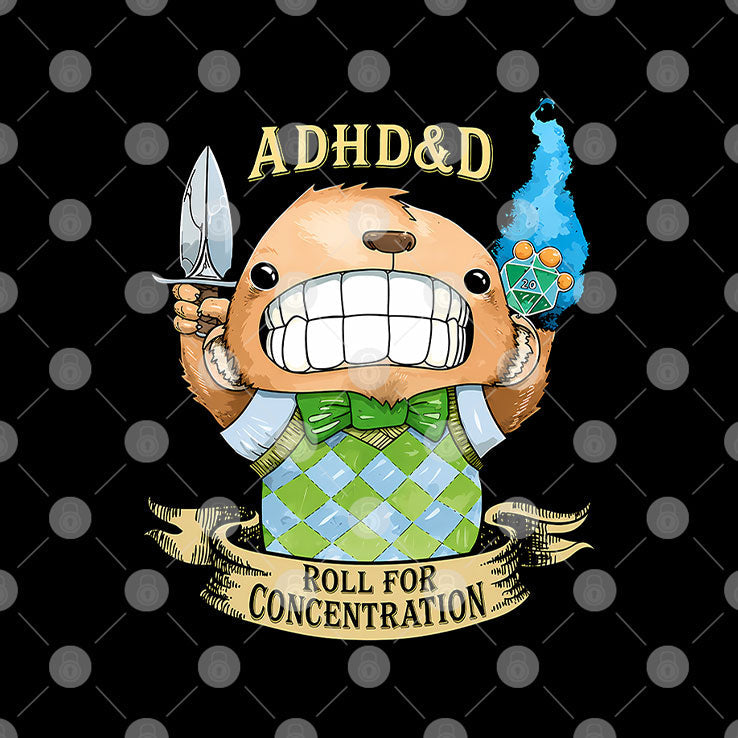 ADHD&D Roll For Concentration Dungeons Dragons T Shirt Unisex