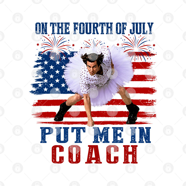 Ace Ventura Put Me In Coach 4th Of July Funny Patriotic American Flag Graphic T Shirt Unisex