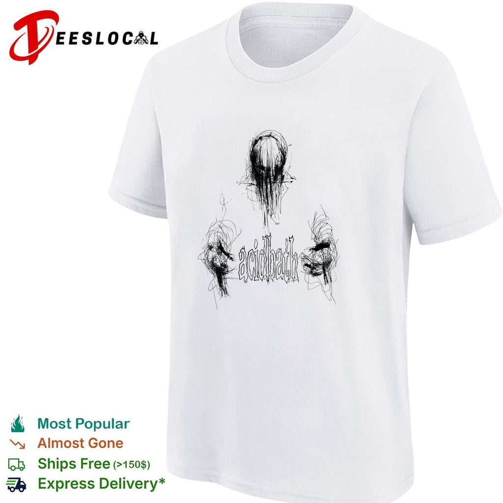 Acidbath Abstract Scribble Design Band Logo Music Genre Heavy Metal Sludge Metal shirt Unisex