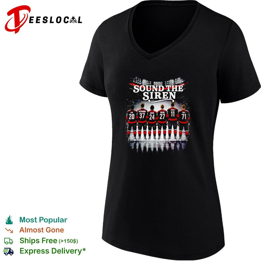 Aho Svechnikov Jarvis Ehlers Staal Hall Sound the Siren Carolina Hurricanes shirt Unisex